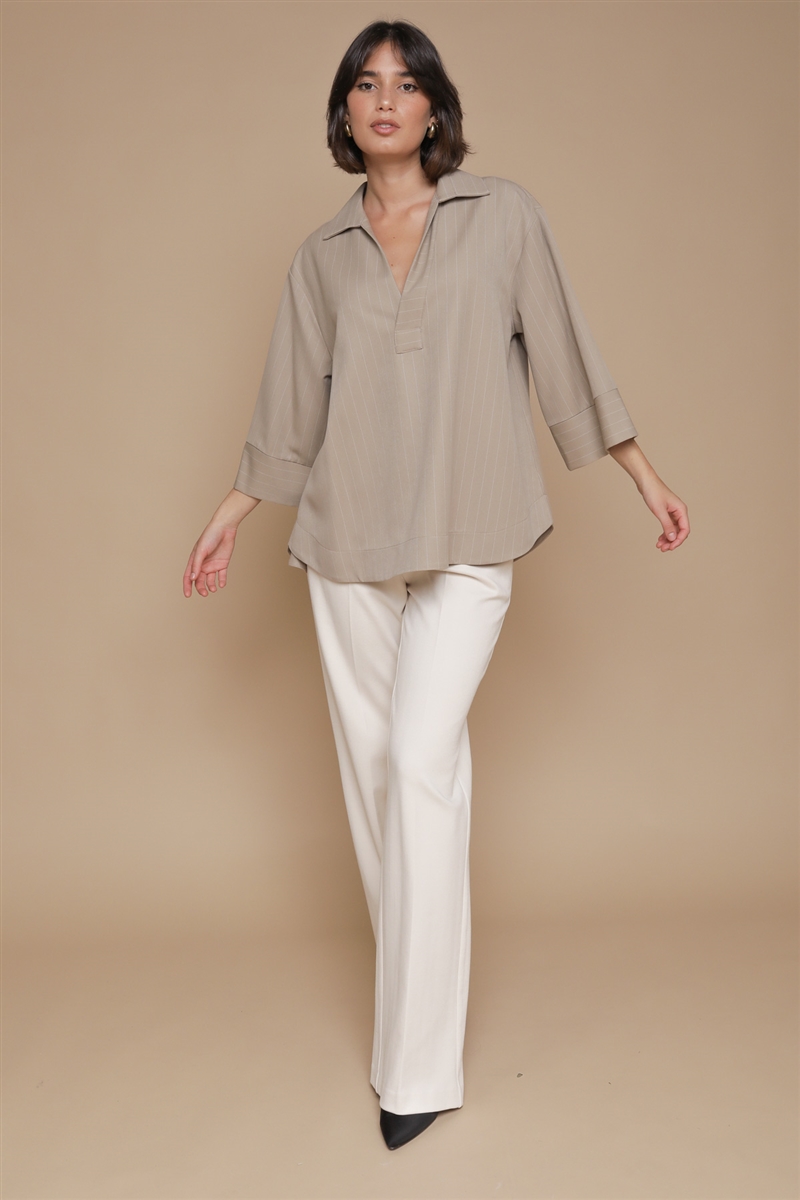 BLUSA GESSATA da donna - BEIGE - Paquito Pronto Moda Online Shop - 3