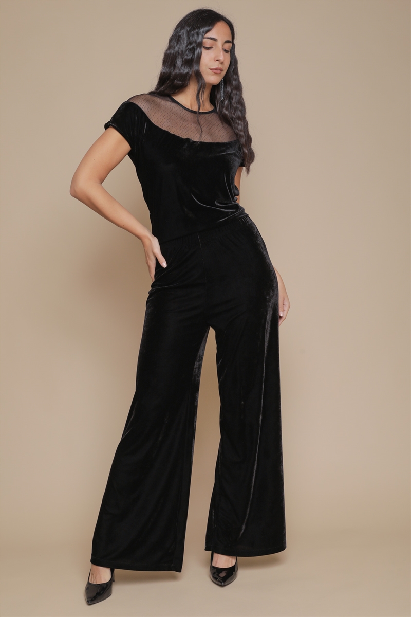 PANTALONE VELLUTO da donna - NERO - Paquito Pronto Moda Shop Online