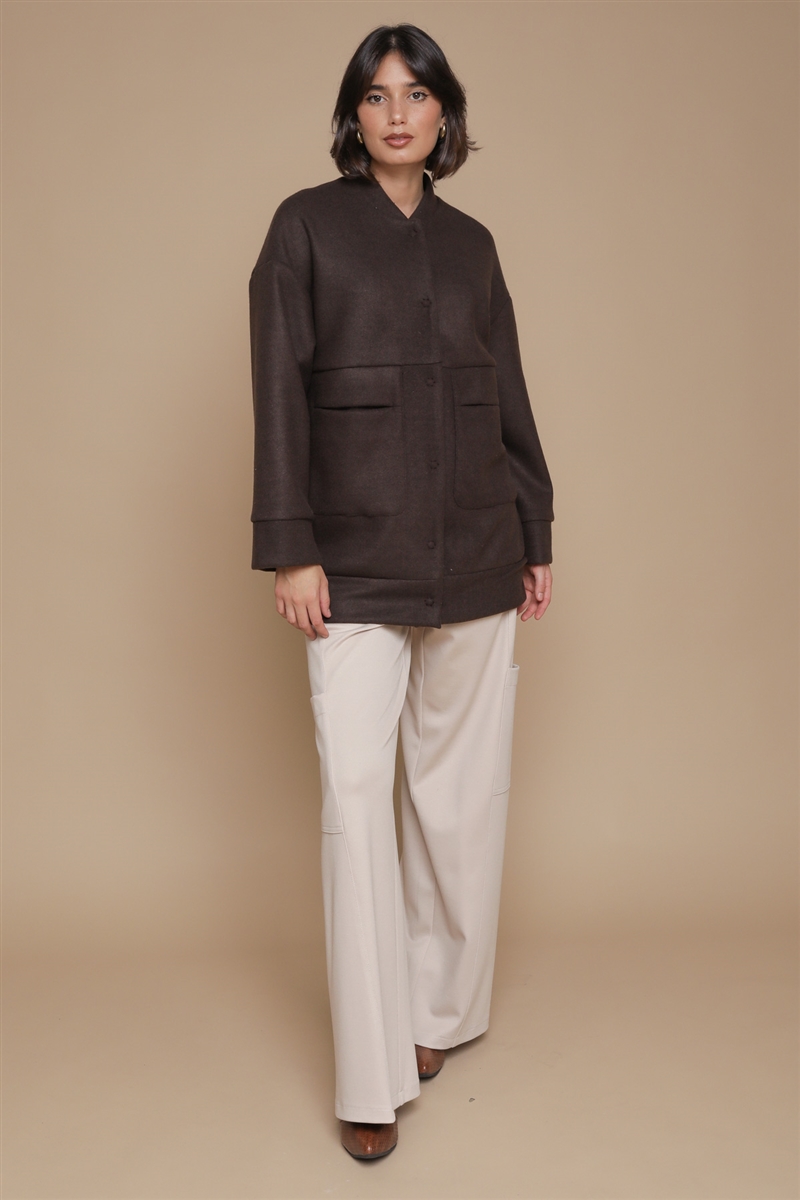 GIACCA TINTA UNITA for women - MORO - Paquito Pronto Moda Shop Online