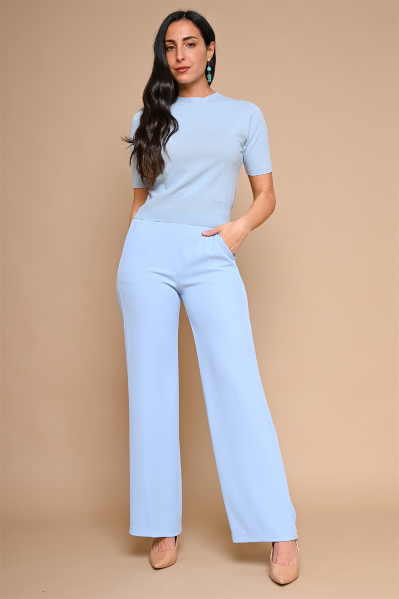 MAGLIA SLIM FIT  for women - LIGHT BLUE - Paquito Pronto Moda Shop Online