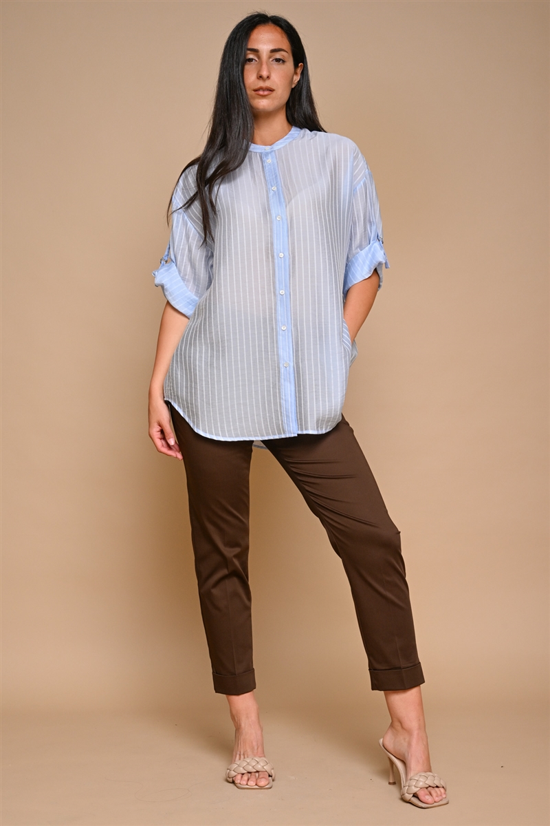 CAMICIA IN LYOCELL da donna - AZZURRO - Paquito Pronto Moda Shop Online