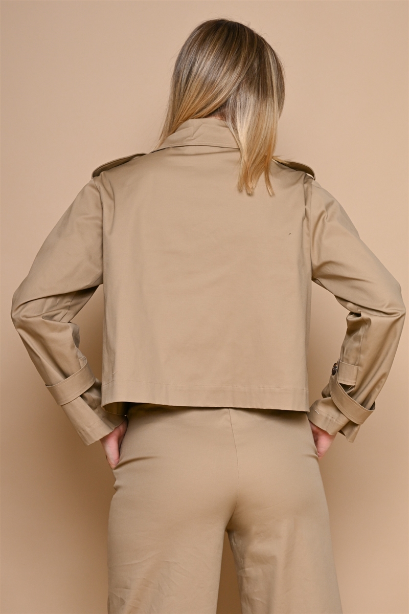 TRENCH CORTO da donna - CAMMELLO - Paquito Pronto Moda Online Shop - 5