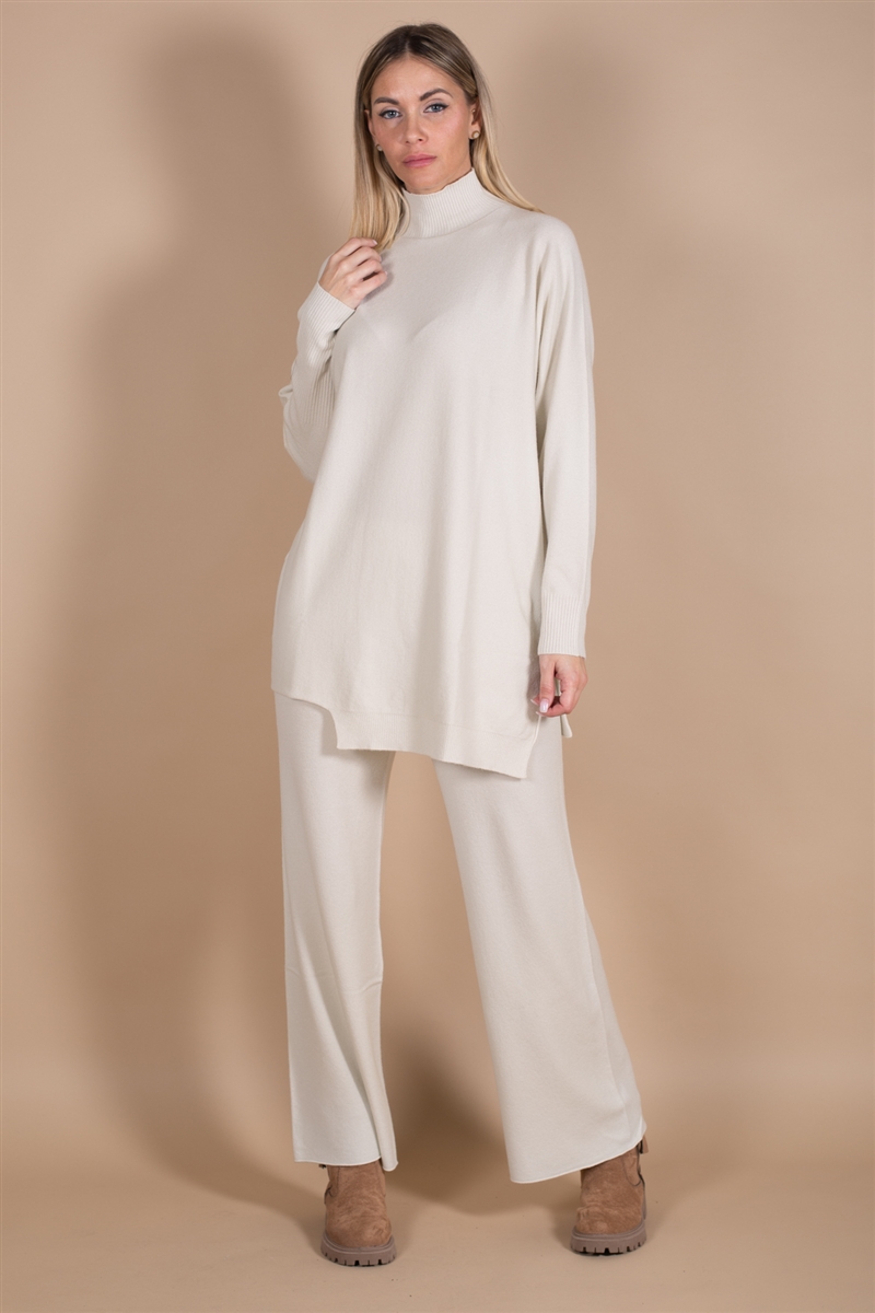 MAGLIA OVER COLLO ALTO da donna - BIANCO - Paquito Pronto Moda Shop Online