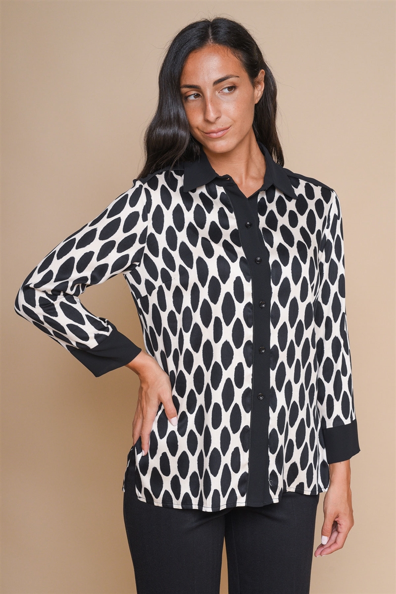 CAMICIA A POIS IN VISCOSA da donna - UNICA - Paquito Pronto Moda Online Shop - 2