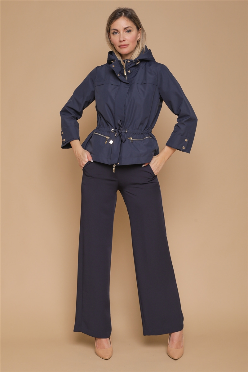GIACCA CON COULISSE IN VITA for women - BLUE - Paquito Pronto Moda Shop Online
