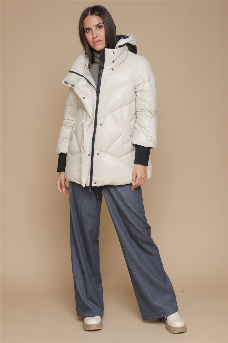 GIUBOTTO IN VERA PIUMA for women - GHIACCIO - Paquito Pronto Moda Shop Online