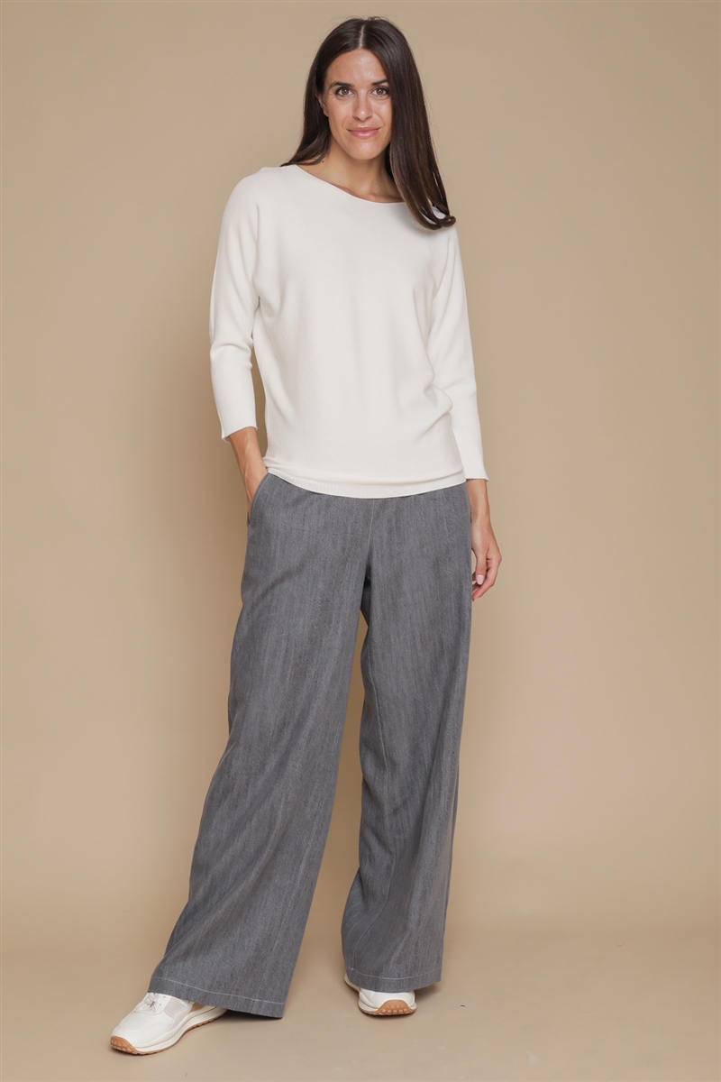 MAGLIA SCOLLO ROTONDO IN VISCOSA da donna -  - Paquito Pronto Moda Shop Online
