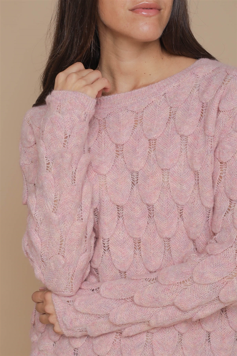 MAGLIA MOTIVO GEOMETRICO for women - PINK - Paquito Pronto Moda Online Shop - 1