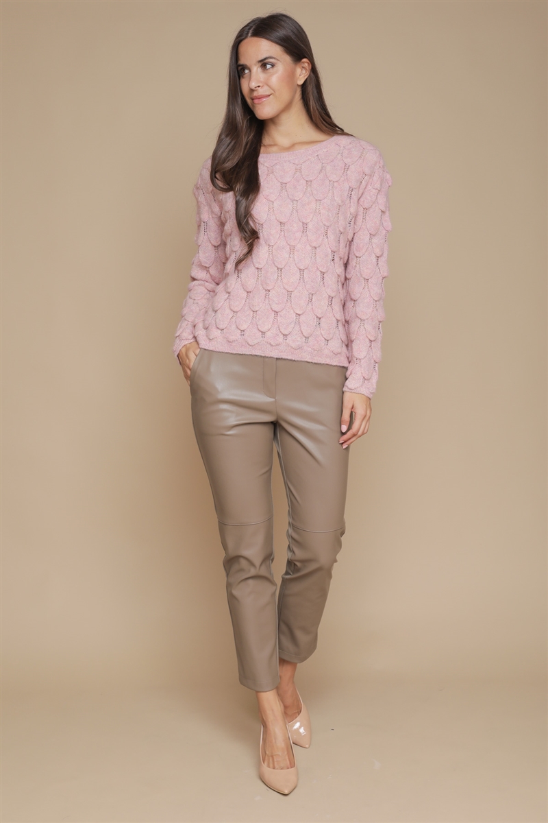 MAGLIA MOTIVO GEOMETRICO for women - PINK - Paquito Pronto Moda Online Shop - 3