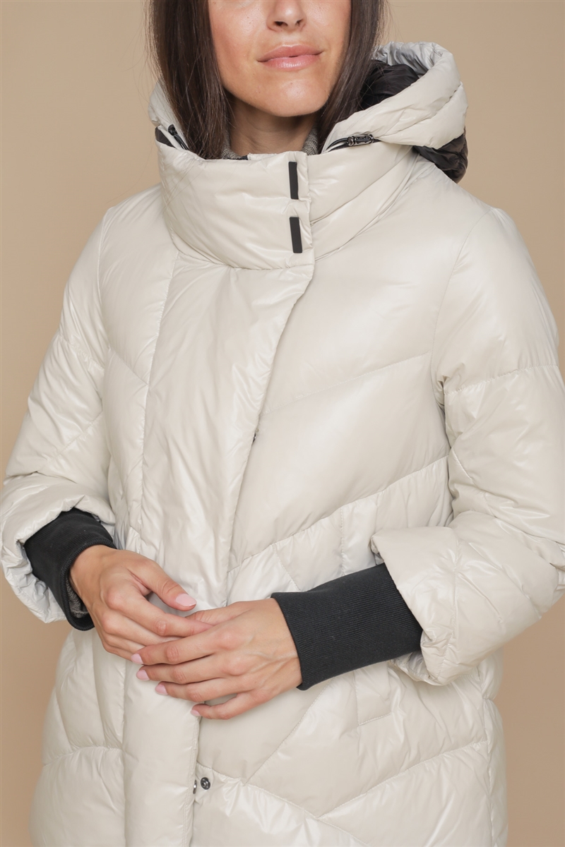 GIUBOTTO IN VERA PIUMA for women - GHIACCIO - Paquito Pronto Moda Online Shop - 1