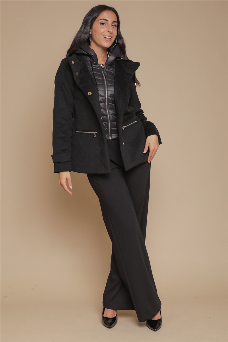 GIUBOTTO CON DOPPIA CERNIERA for women - BLACK - Paquito Pronto Moda Shop Online
