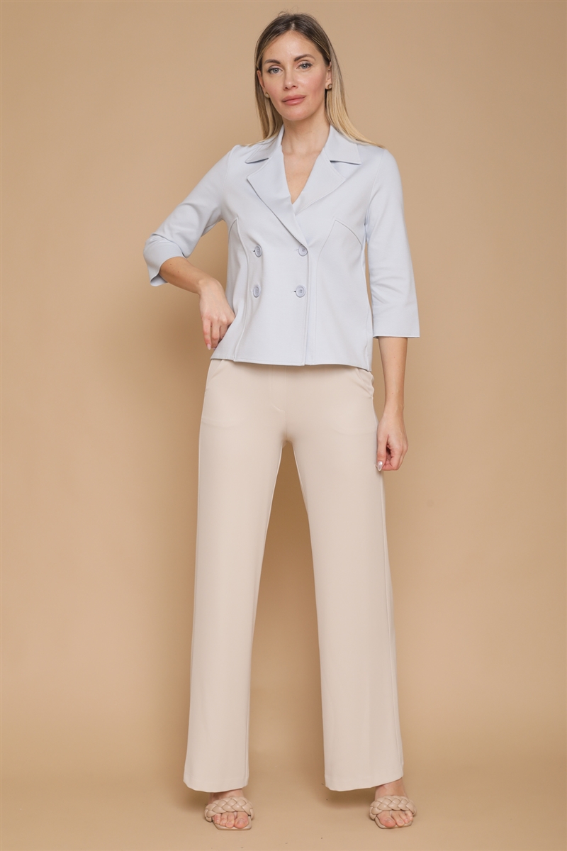 BLAZER DOPPIOPETTO CROPPED da donna - AZZURRO - Paquito Pronto Moda Shop Online