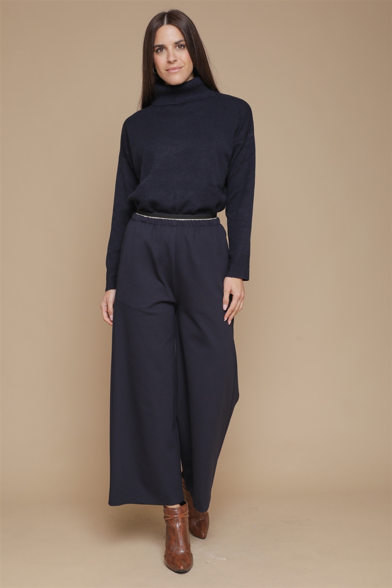 PANTALONE IN VISCOSA ELASTICIZZATA da donna - BLU - Paquito Pronto Moda Shop Online