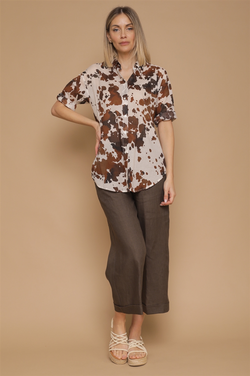 CAMICIA A MACCHIE IN PURO COTONE da donna - UNICA - Paquito Pronto Moda Shop Online