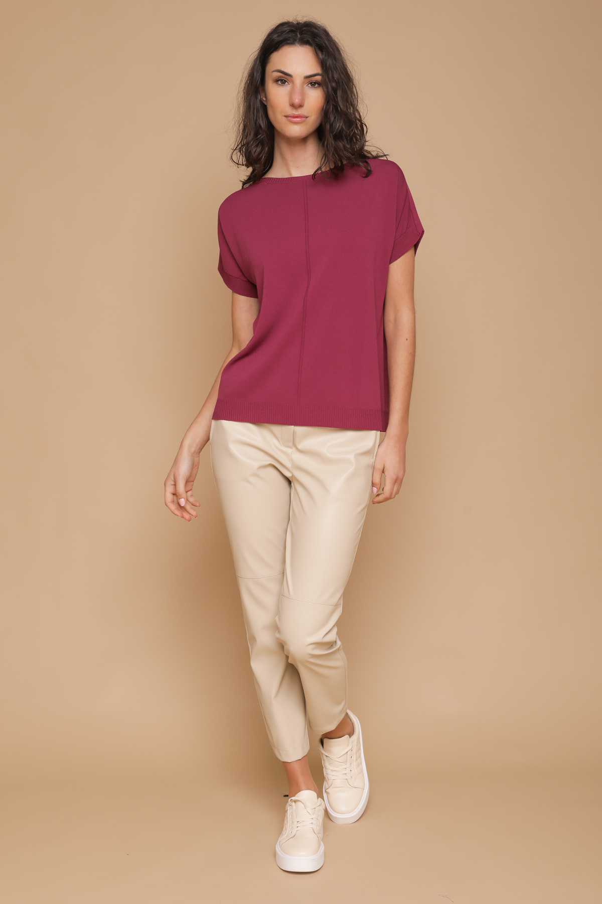 MAGLIA IN VISCOSA CON SCOLLO A BARCA  for women - AMARENA - Paquito Pronto Moda Shop Online