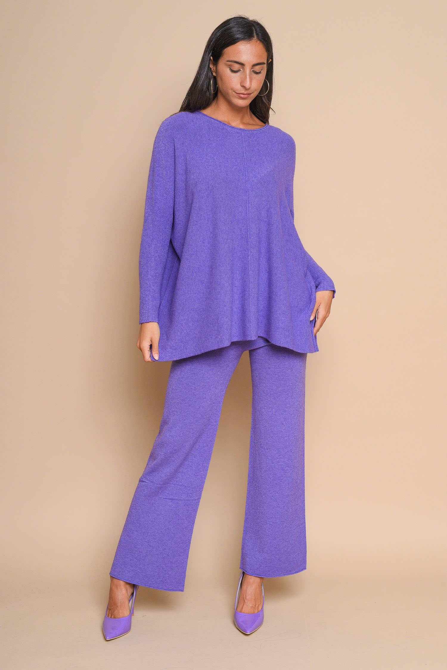 MAGLIA IN VISCOSA CON CUCITURA CENTRALE da donna - AMETISTA - Paquito Pronto Moda Online Shop - 3